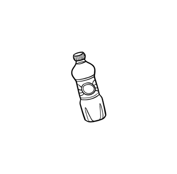 Post-consumer recycled plastic water bottle